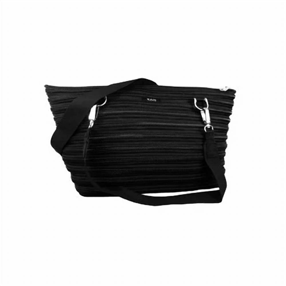 NEW BAM BAGS flat bottom tote bag in black
